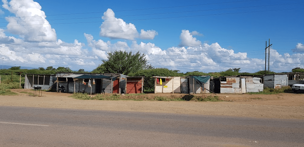Shanty town ship near Hlane Royal National Park